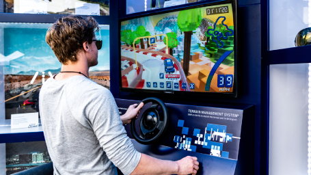 A user playing All Terrain Trial